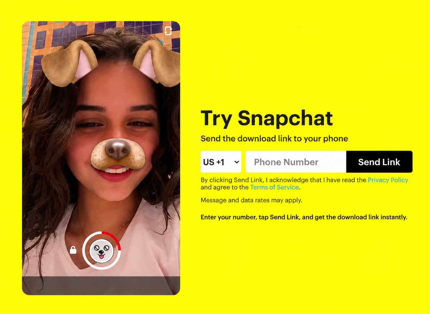 Snapchat media preview card