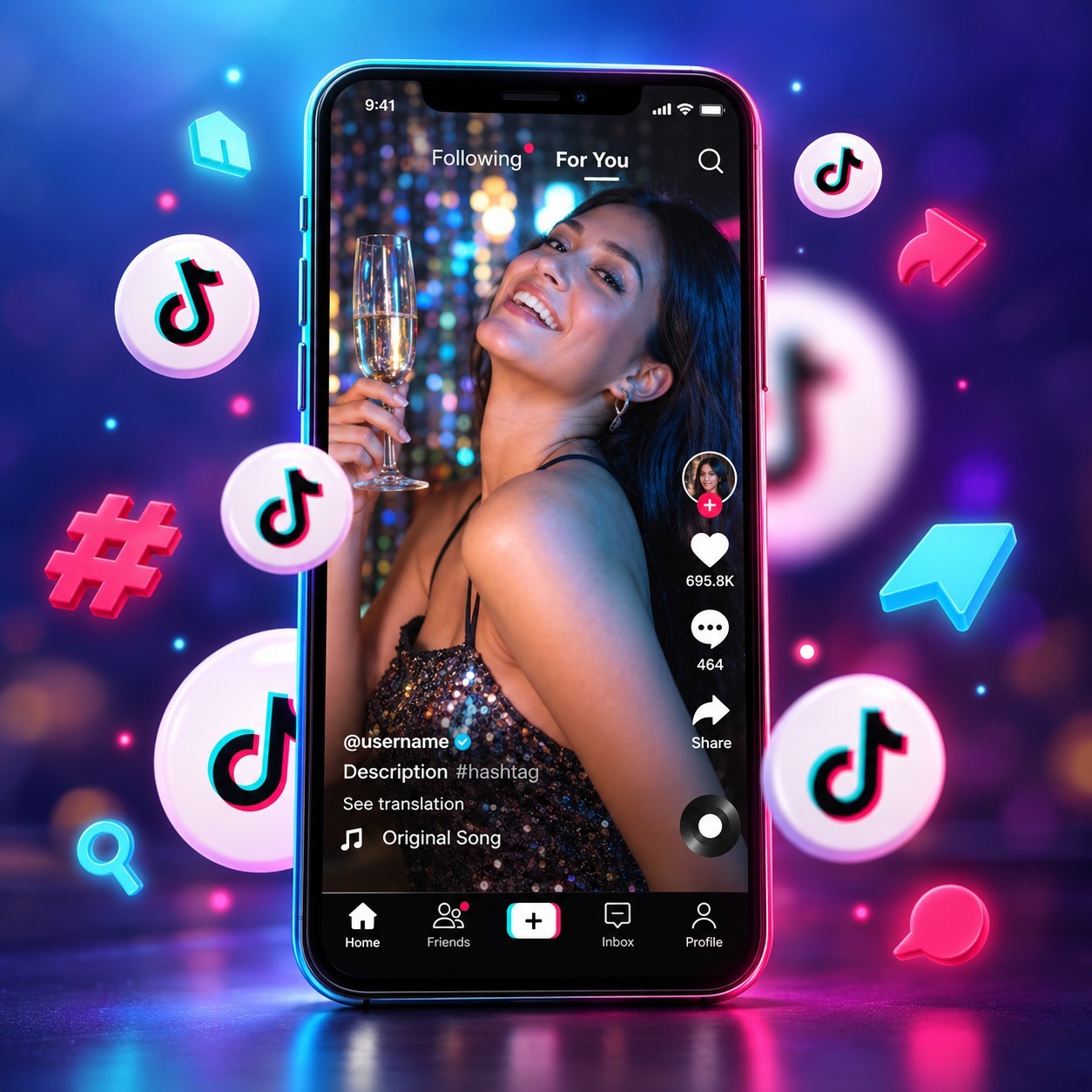 TikTok media preview card